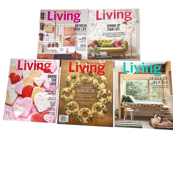 5 Martha Stewart Living Magazines 2016 2017 2018 Issues Christmas Valentine Day - Picture 1 of 15